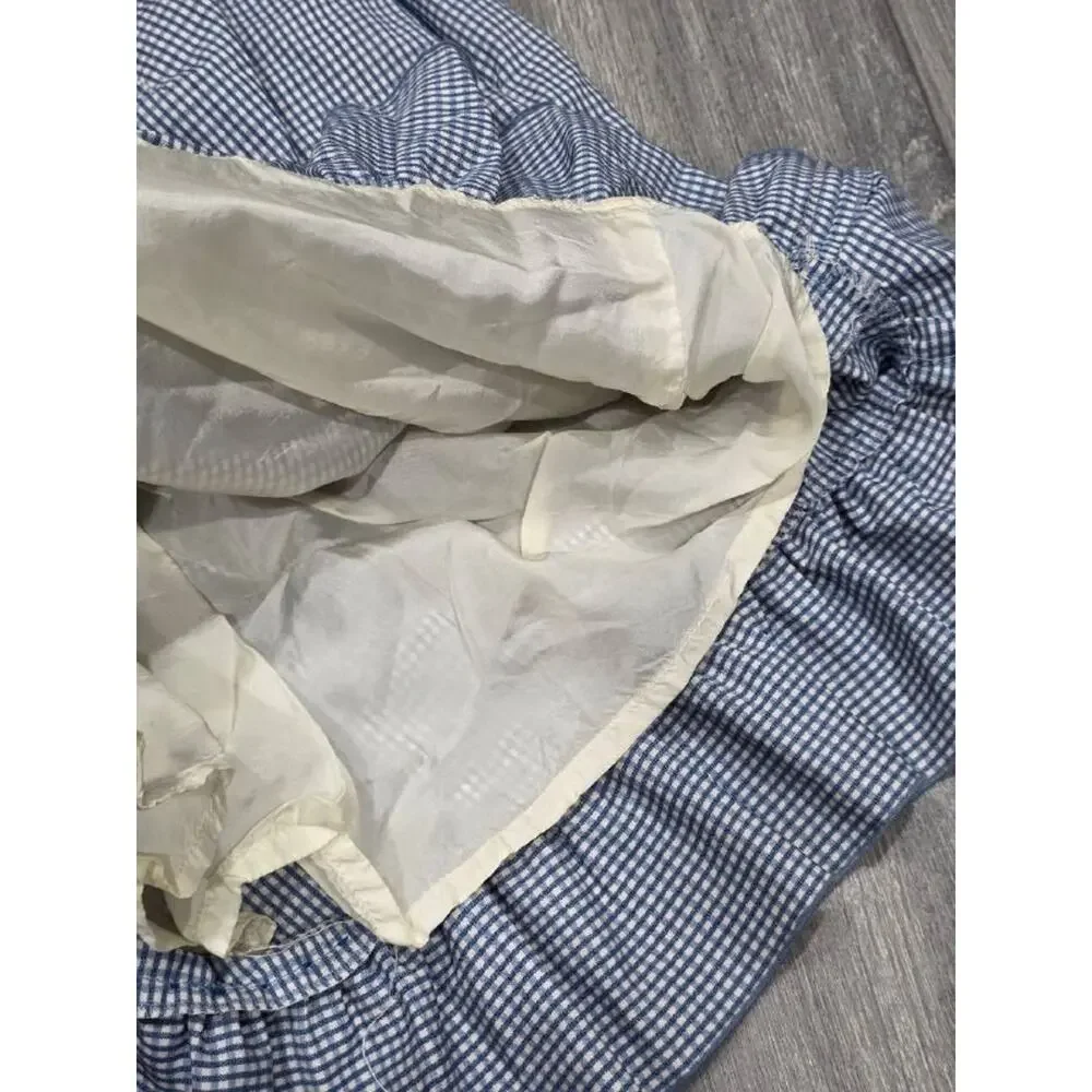 MOSCHINO CHEAP AND CHIC jersey silk Ruffle Hem Skirt Blue A005695